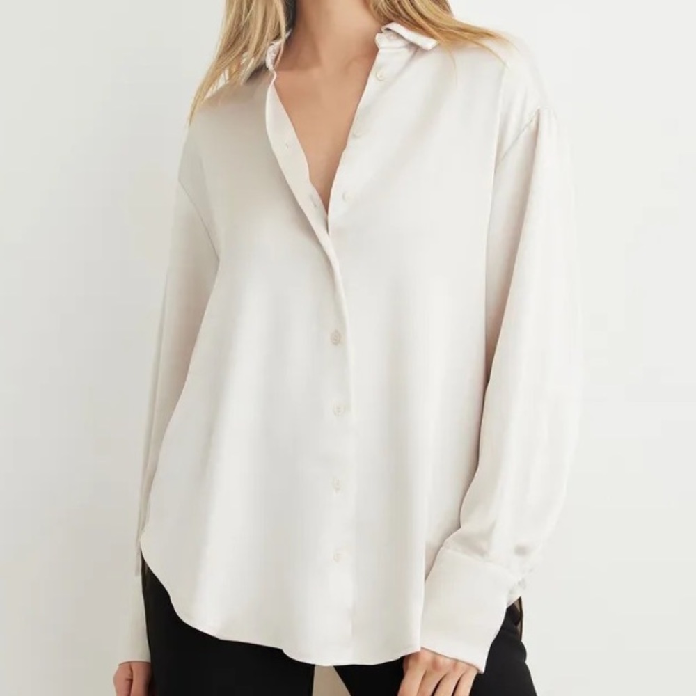 COPY - DYNAMITE FRIDA OVERSIZED SATIN SHIRT